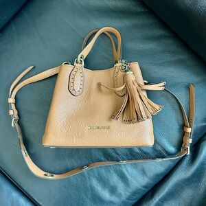 Michael Kors Brooklyn small Leather Satchel - Crossbody Bag with Tassel NWOT